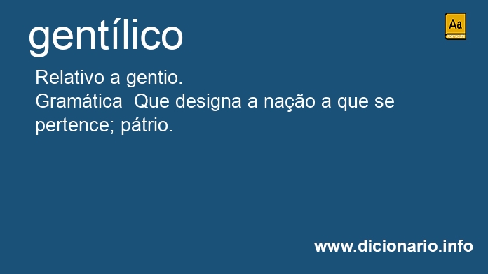 Significado de gentlico