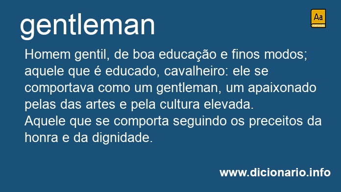 Significado de gentleman