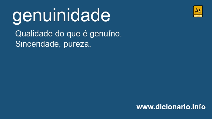 Significado de genuinidade