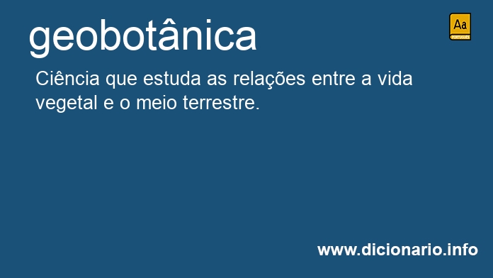 Significado de geobotnica