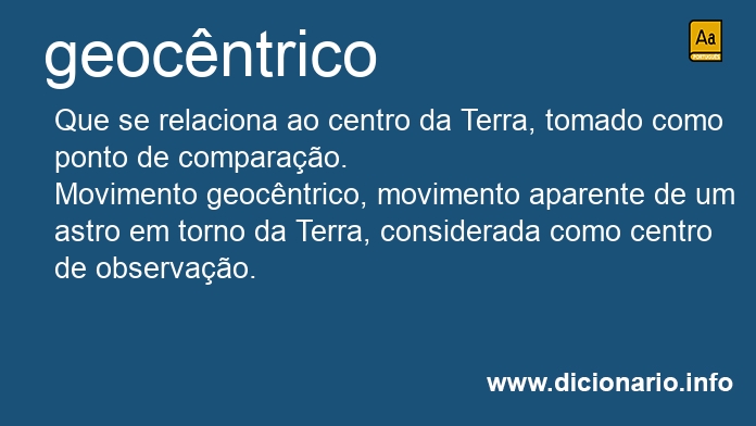 Significado de geocntrico