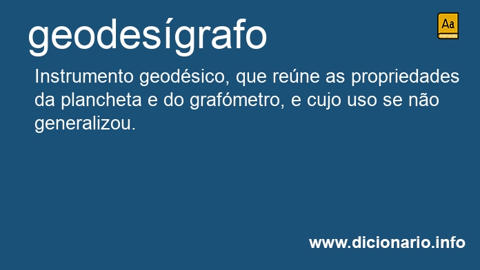 Significado de geodesgrafo