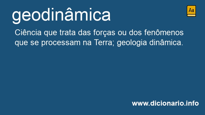 Significado de geodinmica