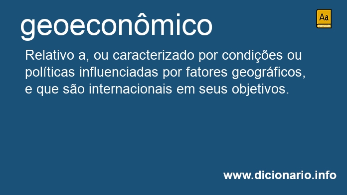 Significado de geoeconmico