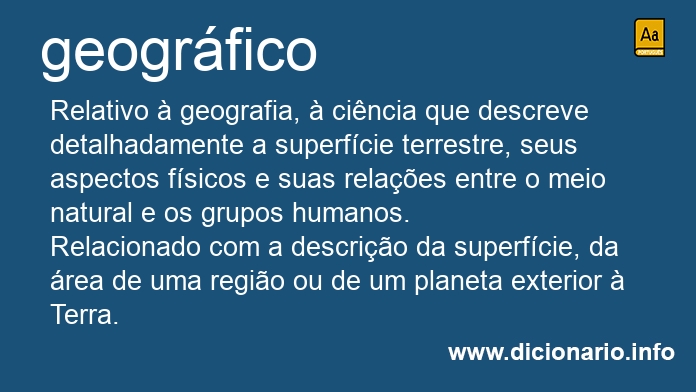 Significado de geogrfico