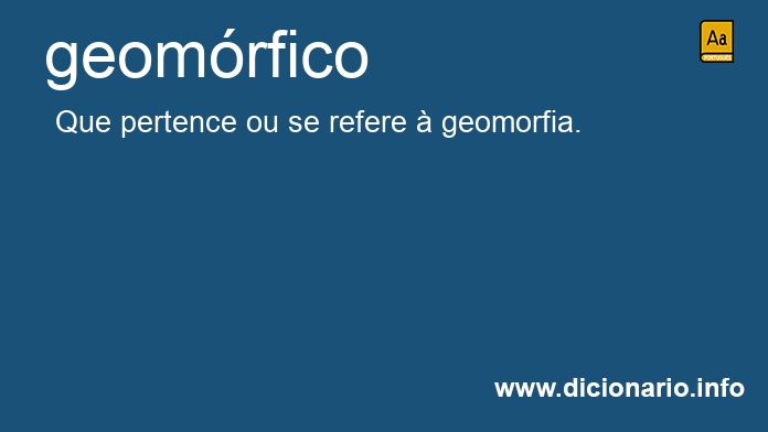 Significado de geomrfico