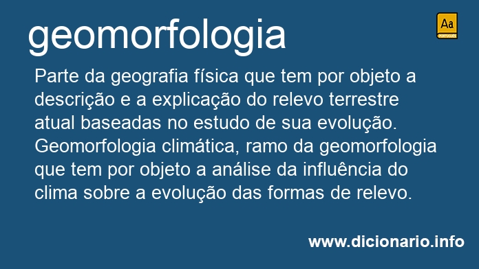 Significado de geomorfologia