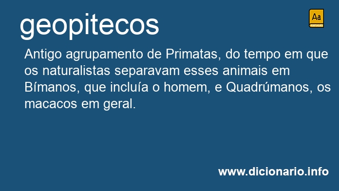 Significado de geopitecos