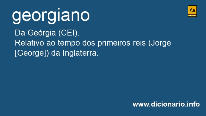 Significado de georgiano
