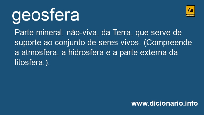 Significado de geosfera