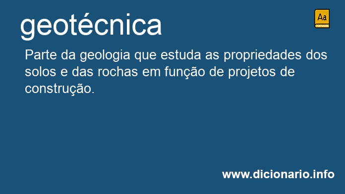 Significado de geotcnica