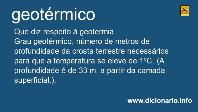 Significado de geotrmico