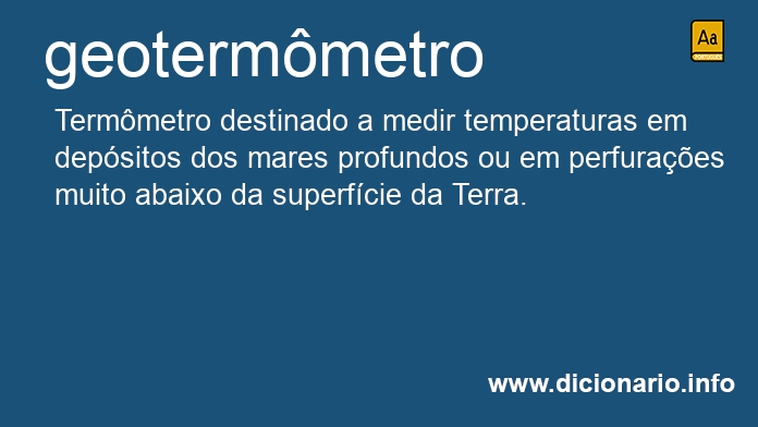 Significado de geotermmetros