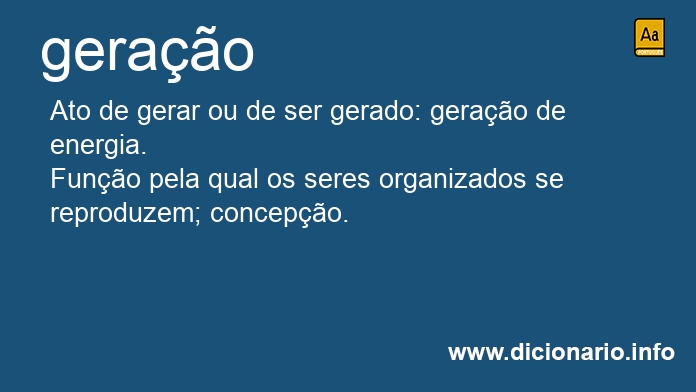 Significado de gerao