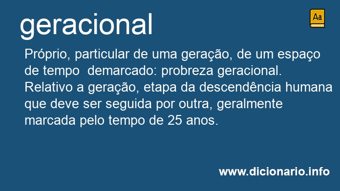 Significado de geracional