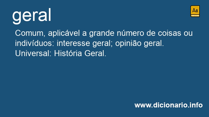 Significado de geral