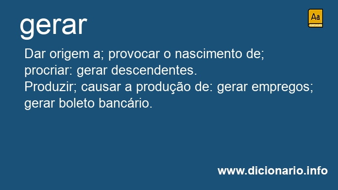 Significado de gerar