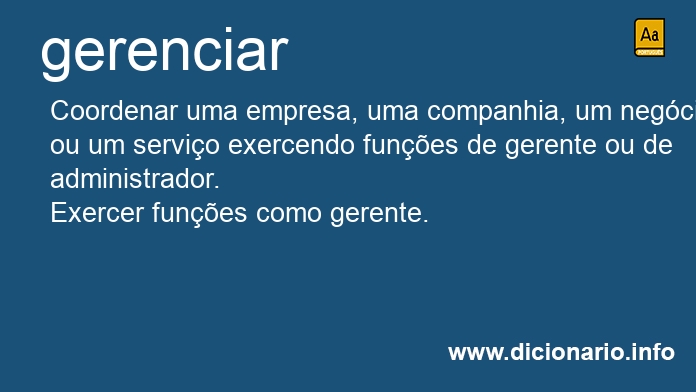 Significado de gerencia