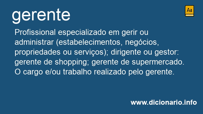 Significado de gerente