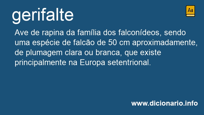 Significado de gerifalte