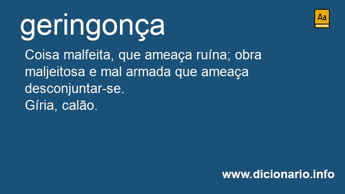Significado de geringonas