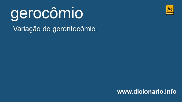 Significado de gerocmio