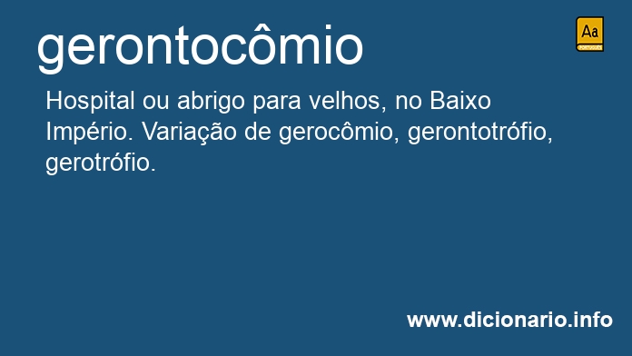 Significado de gerontocmio