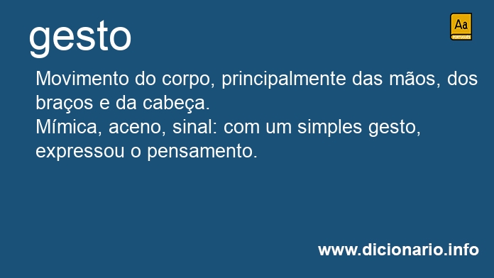 Significado de gestos