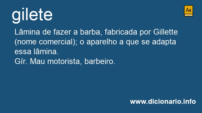 Significado de gilete