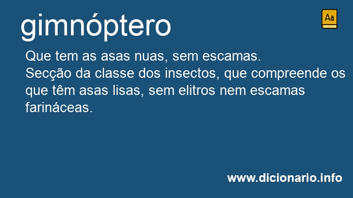Significado de gimnptero