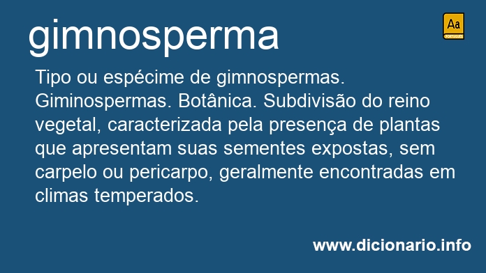 Significado de gimnosperma