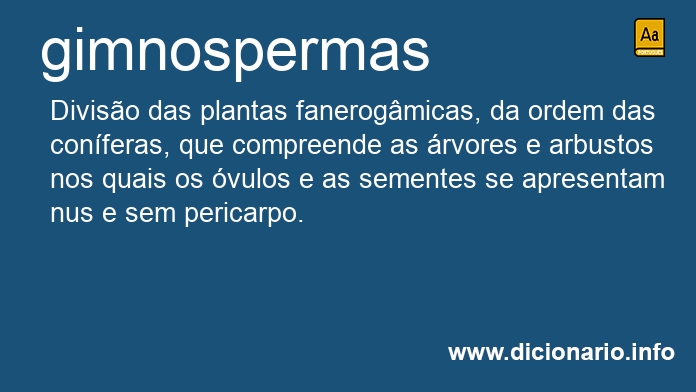 Significado de gimnospermas