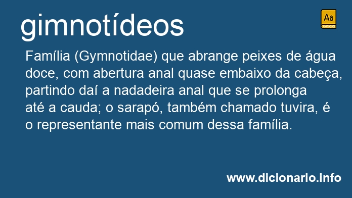 Significado de gimnotdeos