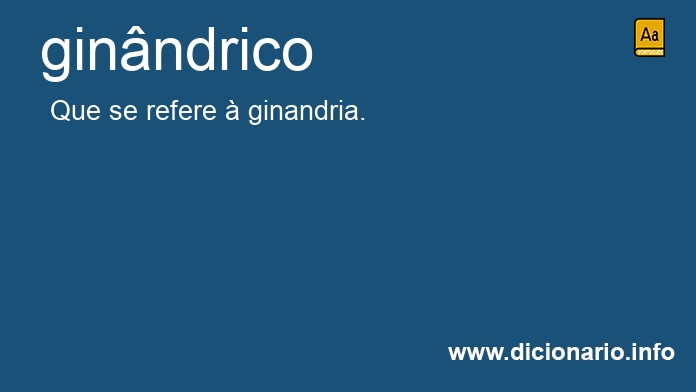 Significado de ginndrico