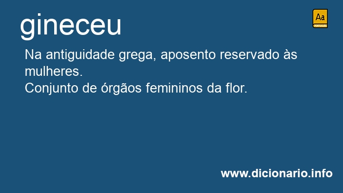 Significado de gineceus