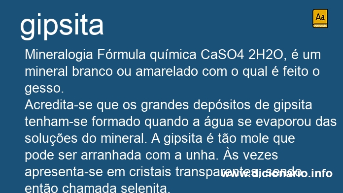 Significado de gipsita