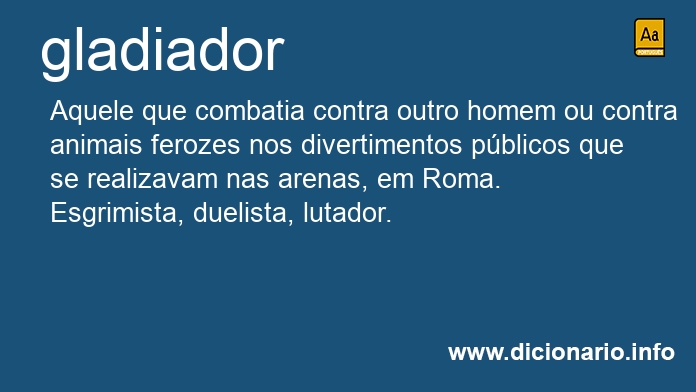 Significado de gladiador