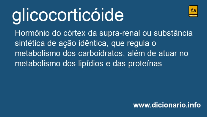 Significado de glicocorticide