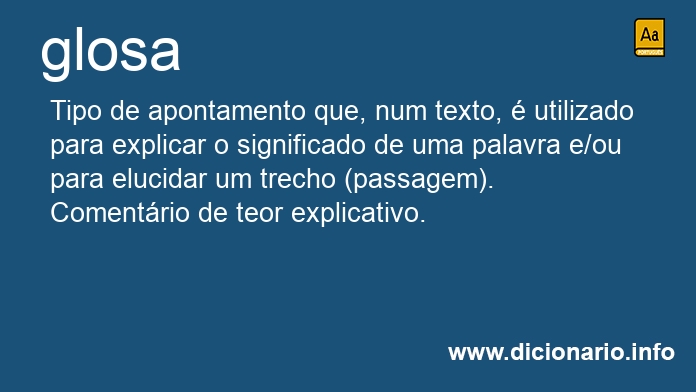 Significado de glosa