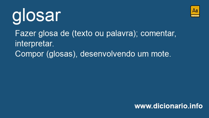 Significado de glosais