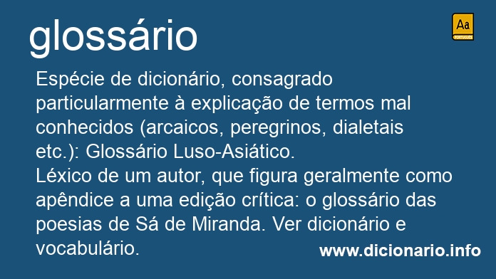 Significado de glossrio
