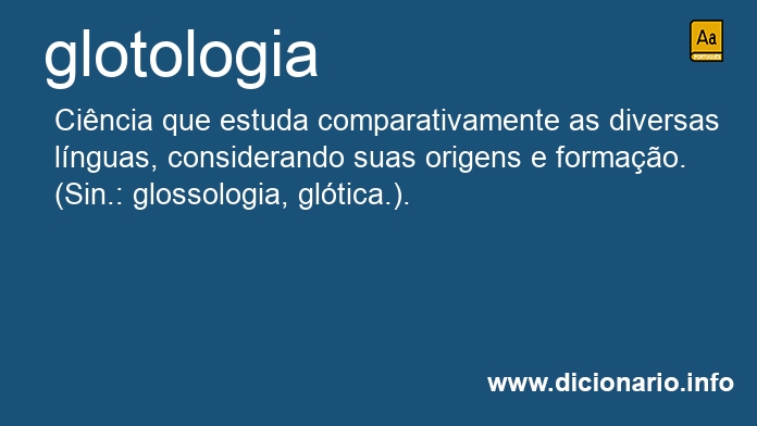 Significado de glotologia