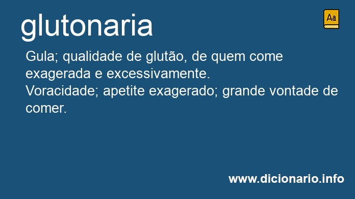 Significado de glutonaria