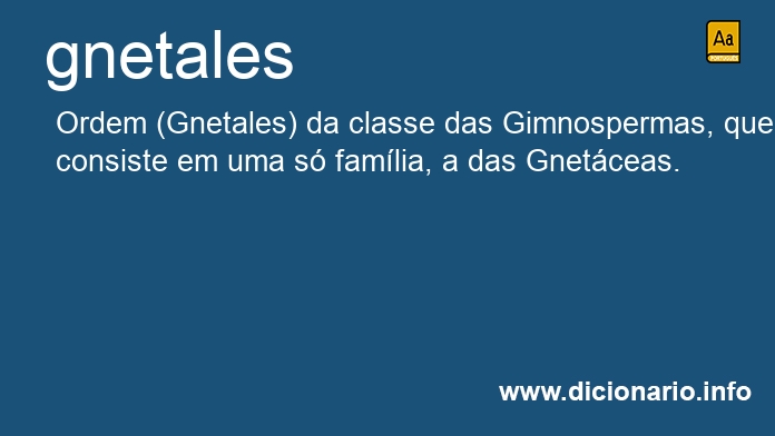 Significado de gnetales