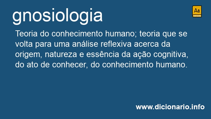 Significado de gnosiologia