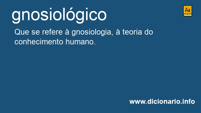 Significado de gnosiolgica