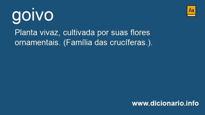 Significado de goivos