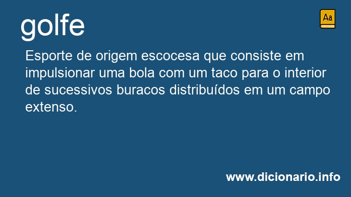 Significado de golfe