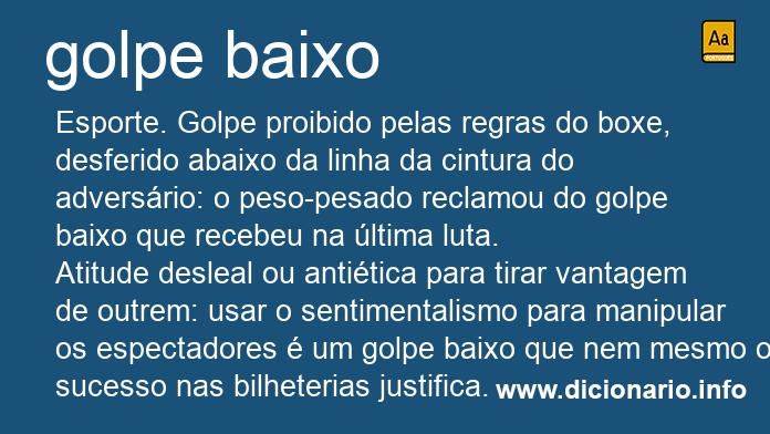 Significado de golpe baixo