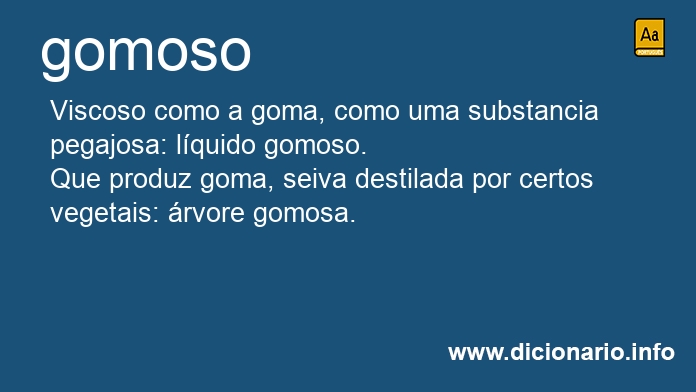 Significado de gomosa